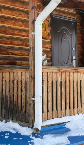 Porch Downspout Installation in Muskegon